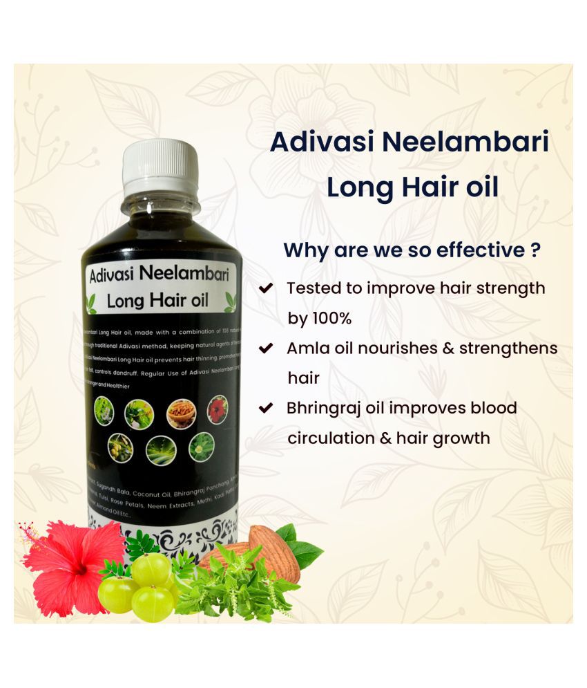 keshregrowth adivasi neelambari herbal hair oil 500 mL: Buy ...