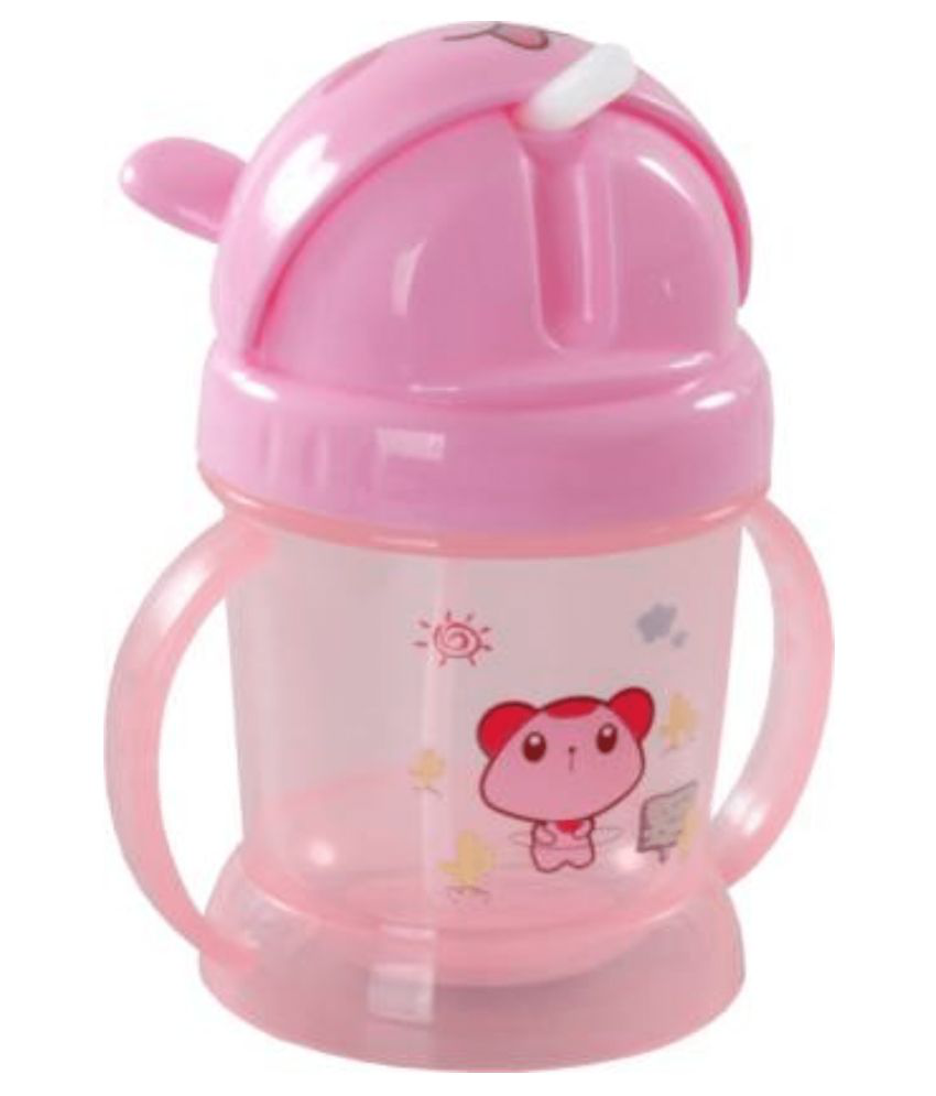 CHILD CHIC Pink Polycarbonate Straw sippers