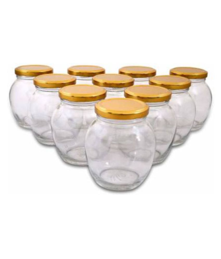     			CROCO JAR Glass Spice Container Set of 8 400 mL