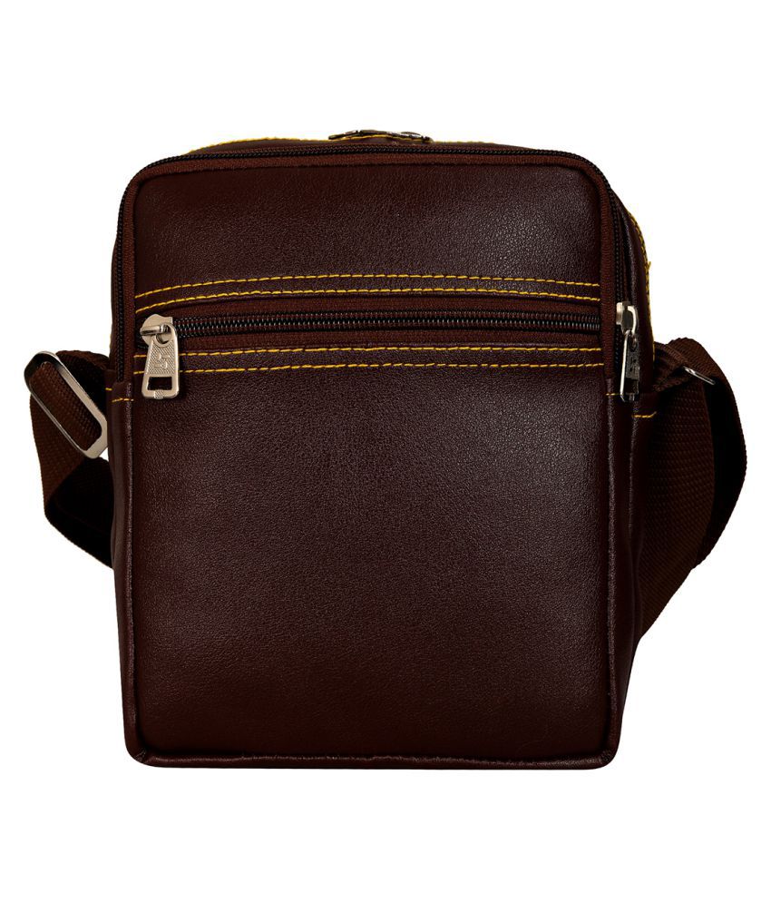 Leather World - Brown Solid Messenger Bags - Buy Leather World - Brown ...