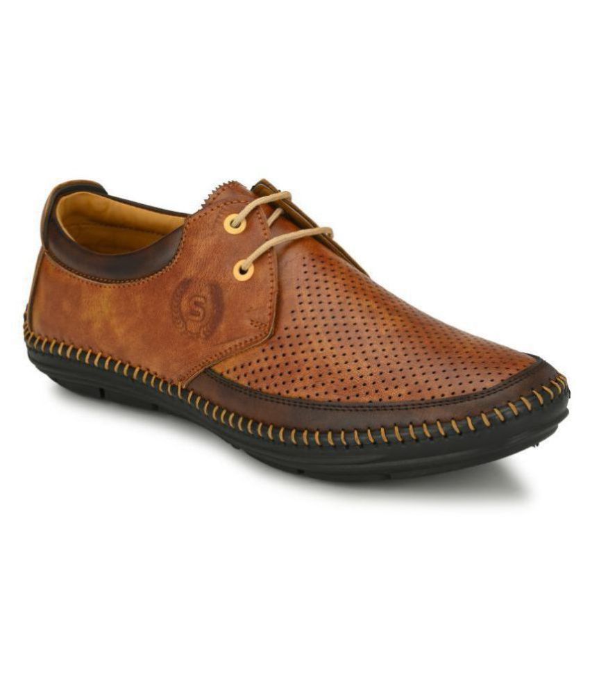     			Leeport - Tan Men's Boat Shoes