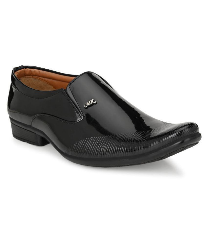 Leeport - Black Men's Slip On Formal Shoes