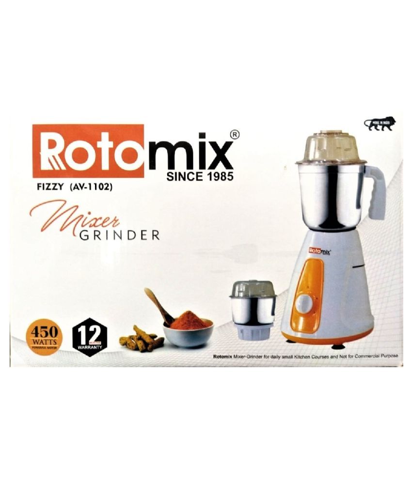 Rotomix FIZZY AV1102 450 Watt 2 Jar Mixer Grinder Price in India Buy