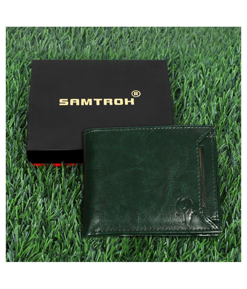     			samtroh PU Green Casual Regular Wallet