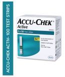 Accu-Chek Active 100 Sugar Test Strips, (50X2) (Multicolor)