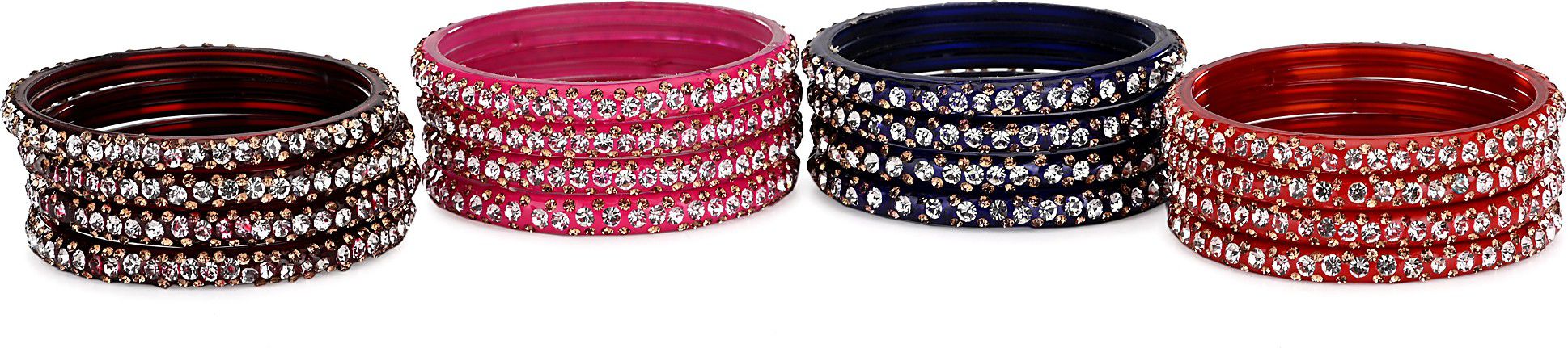     			Somil Designer Bridal Glass Bangle Set For Party Marriage, And Function, Ornamented, Colorful -S17_2.6