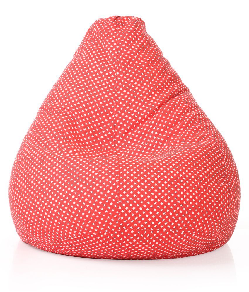 Style Homez Classic Cotton Canvas Star Printed Bean Bag XXXL Size Cover Only