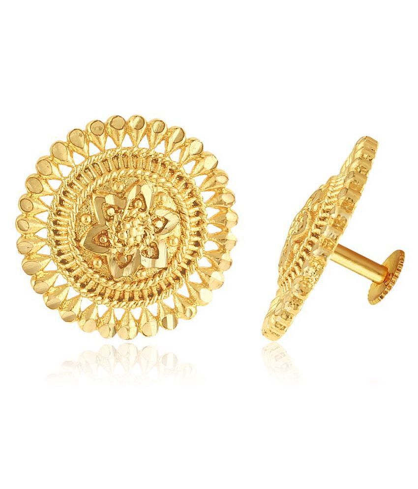    			Traditional wear South Screw back alloy Gold Plated Stud Earring for Women and Girls