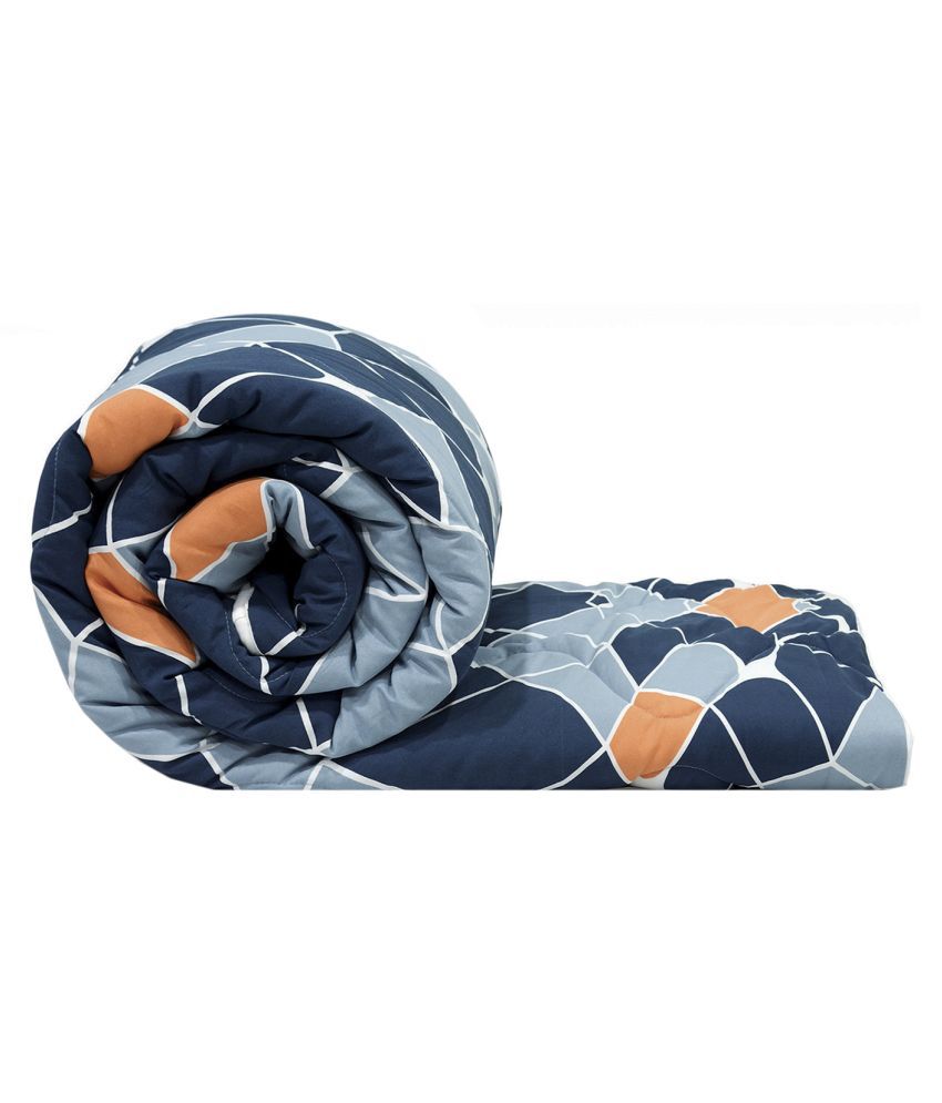     			DIVINE CASA Double Polyester Blue Geometrical Comforter