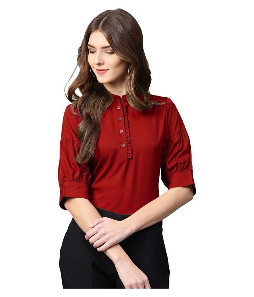 maroon boutique tops