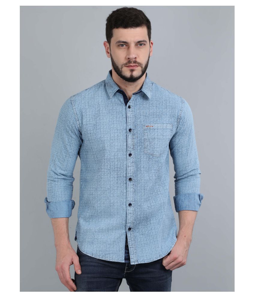 STA GBEETLE Denim Light Blue Shirt