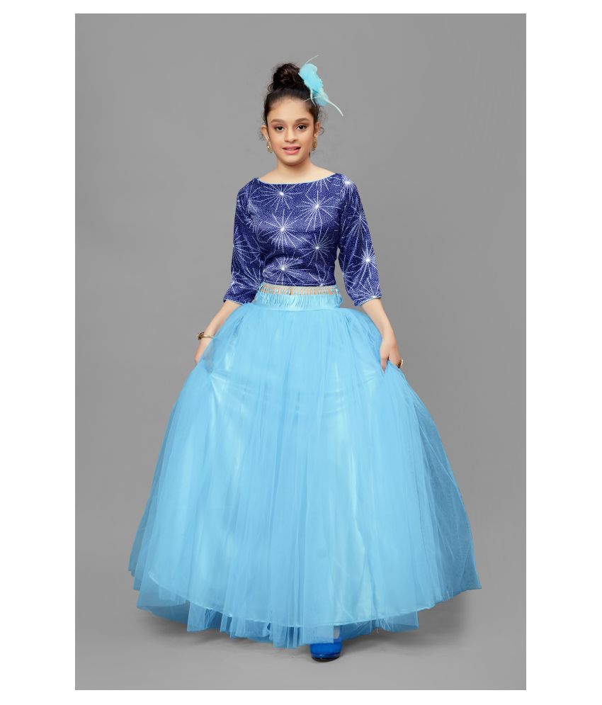     			Mirrow Trade Girl’s Long Tulle Bridesmaid Skirt/Lehenga Choli