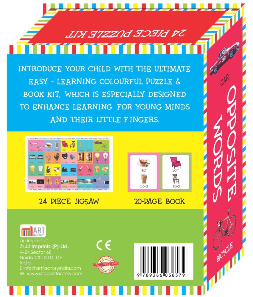 Novelty Gift Set Opposite Words Unique Book & Puzzle Compact Set