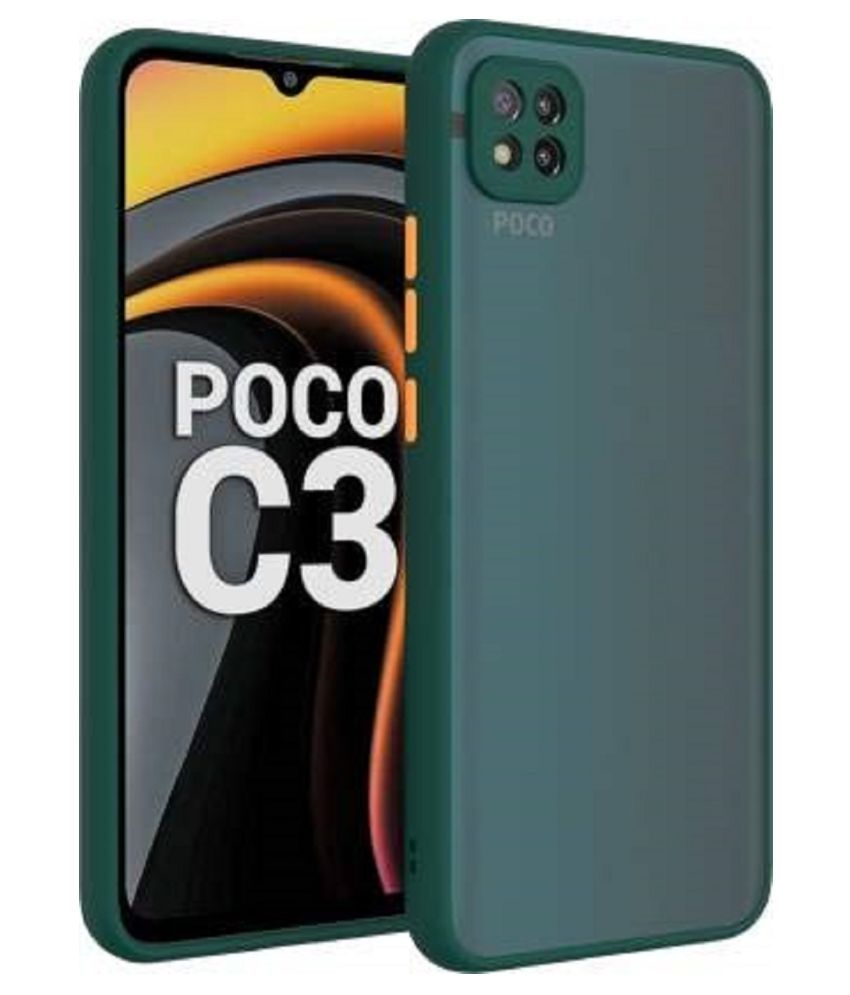 Xiaomi Redmi Poco C3 Shock Proof Case BEAUTY MAKER - Assorted SMOKE MATTE BACK COVER