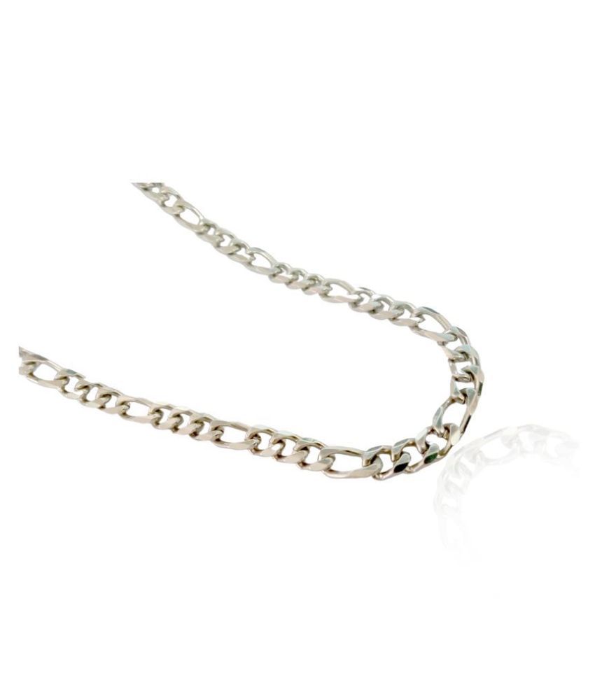     			21 inches Silver Plated Imported Quality Cuban Chain for Men, Silver Chain High Quality For Boys & Men