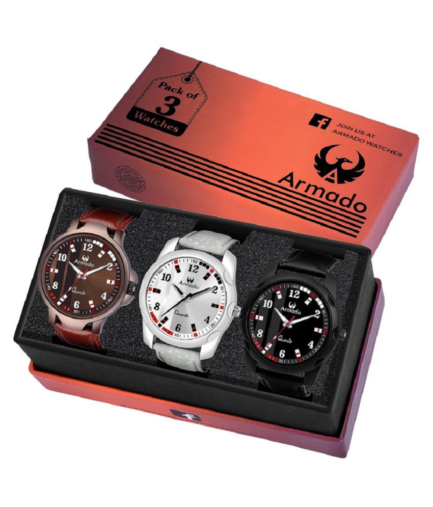     			ARMADO 5704 COMBO OF 3 DIFFERENT COLOR WATCHES FOR MEN AND BOYS