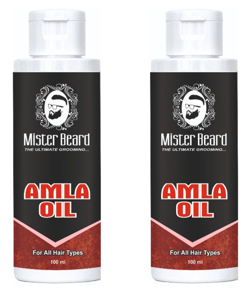 MISTER BEARD Amla Hair Oil 100 mL Pack of 2 Fliptop Plastic Jar