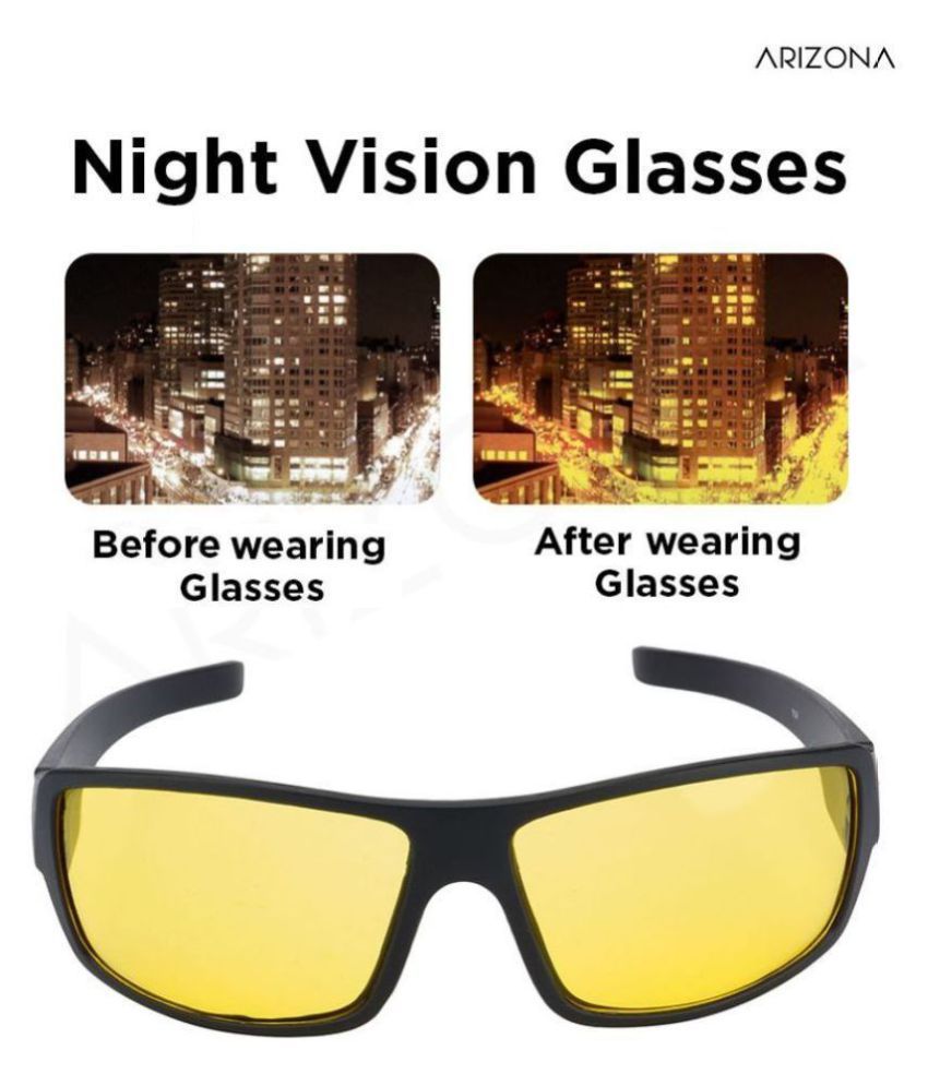 Night Drive Best Quality Vision Glasses In Best Price For Bike/Car/Motorcycle-- Set of 1 Pcs