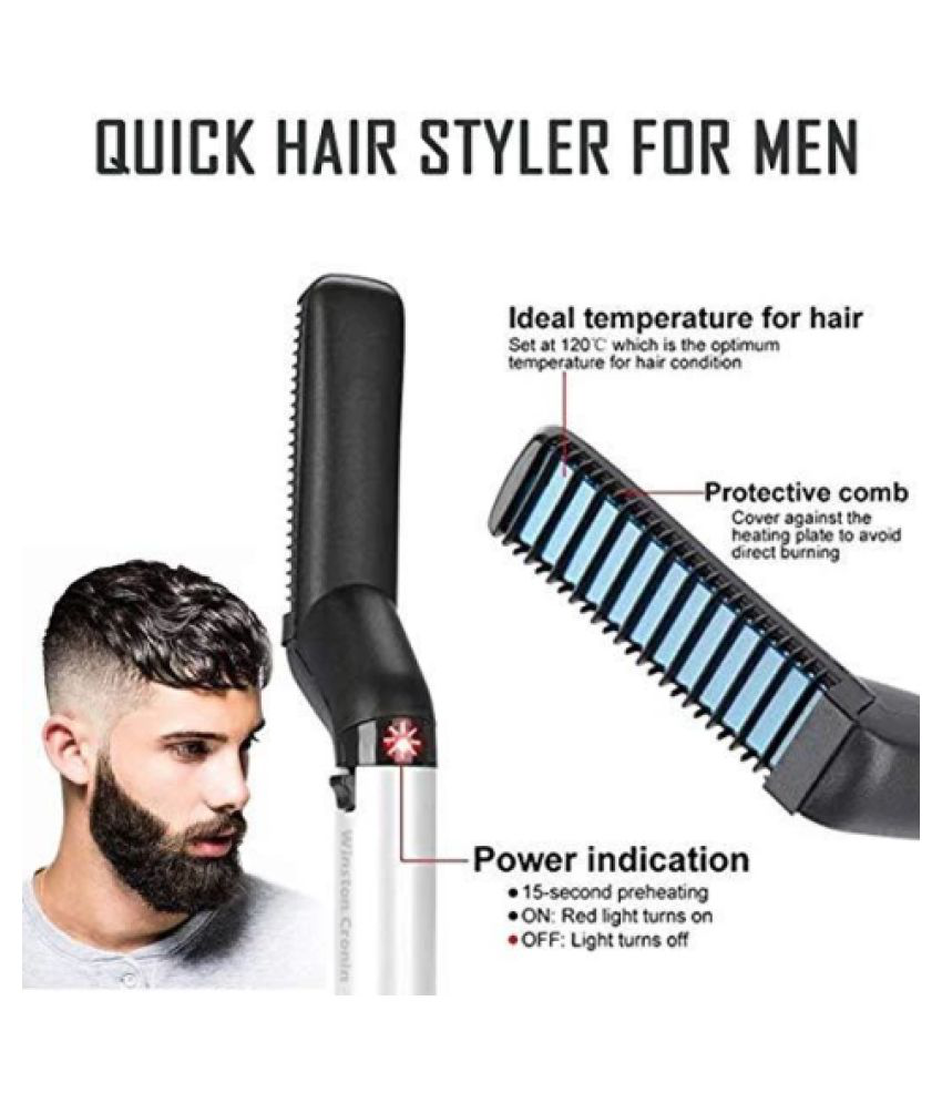 Sakshi Enterprise Quick Hair Styler for Men Electric Beard Straightener Comb,Multi  functional Curly Hair Straightening Comb: Buy Online at Low Price in India  - Snapdeal