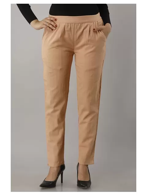Buy Fabcoast Women regular ethnic wear 100% Cotton Casual Trousers with  Adjustable Waist Buttons and 2 side deep pockets Online at Best Prices in  India - JioMart.
