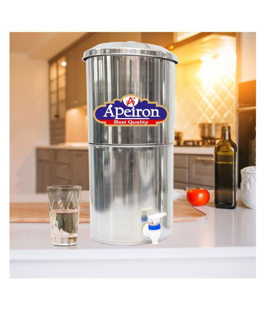     			Apeiron Water Filter 27 ltr Stainless Steel Bottom loading Water Dispenser