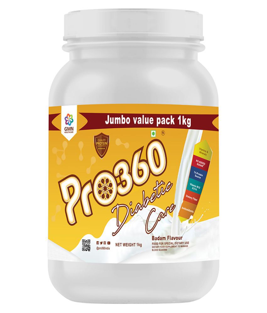     			PRO360 Diabetic Protein Badam Flavor Nutrition Drink Powder 1 kg