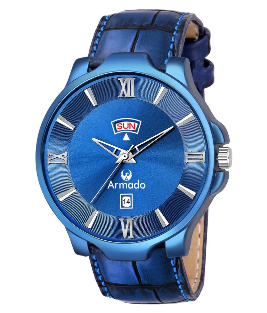     			Armado 5002-blue day&date Leather Analog Men's Watch