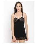 N-Gal Polyester Baby Doll Dresses With Panty - Black Single