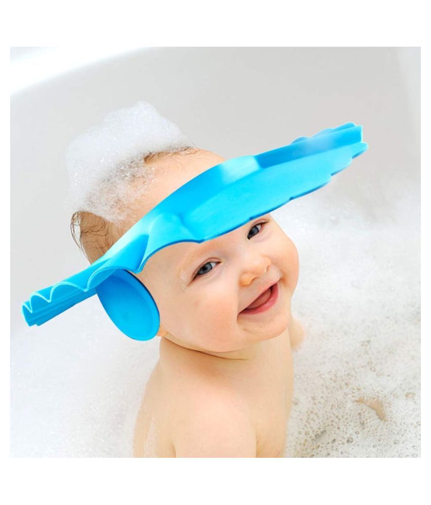 Baby Shower Cap Adjustable Safe Soft Bathing Baby Shower Hair Wash Cap