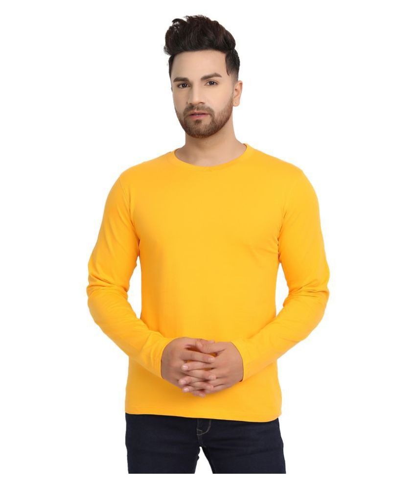     			ESPARTO - Yellow Cotton Regular Fit Men's T-Shirt ( Pack of 1 )