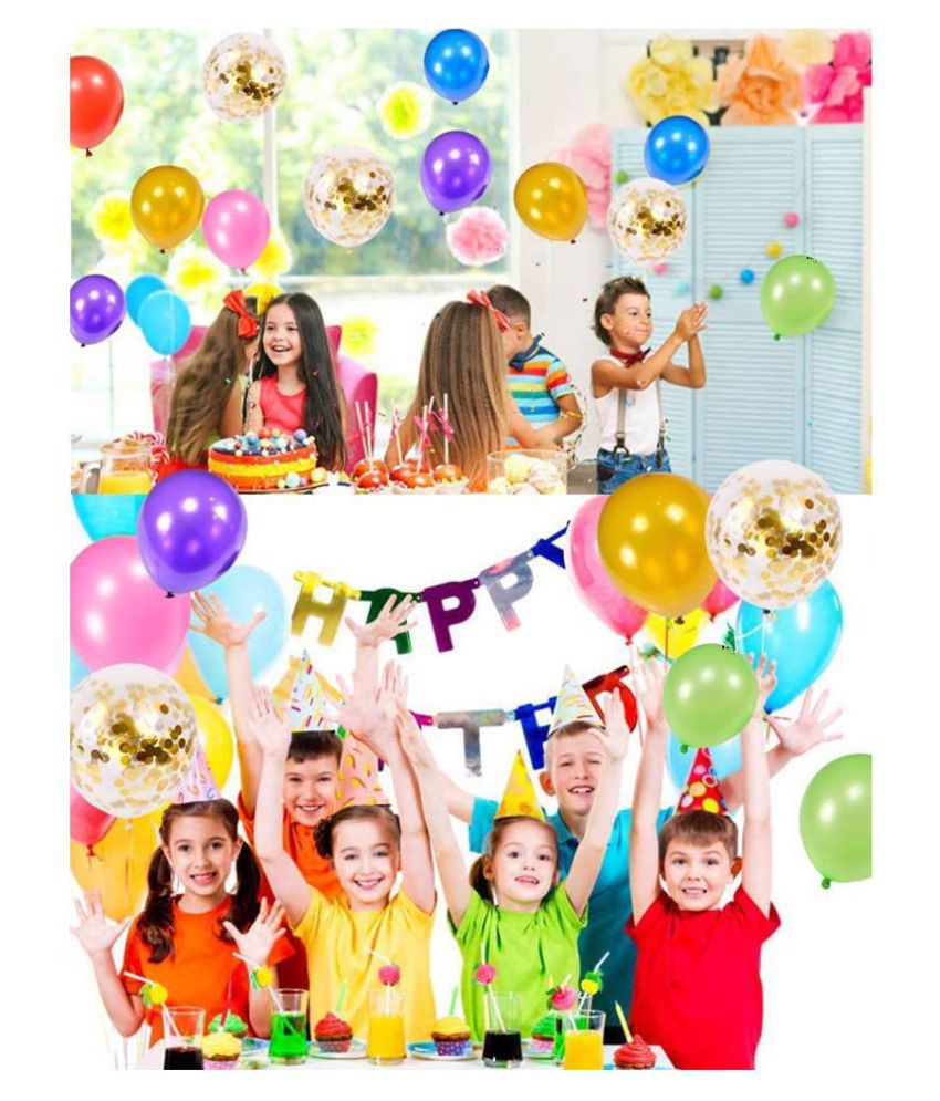     			Zyozi 107 PCS Balloons Arch Garland Kit ,12 Inch Gold Confetti Balloon Colorful Party Latex Balloons Assorted Color Balloons for Shower Birthday Wedding Children's Day Decorations