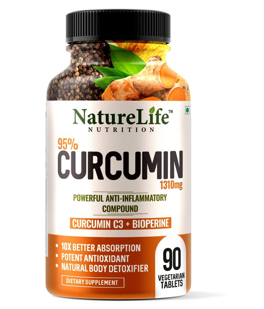 NatureLife Nutrition Curcumin with Bioperine Tablets 1310mg 90 no.s Multivitamins Tablets