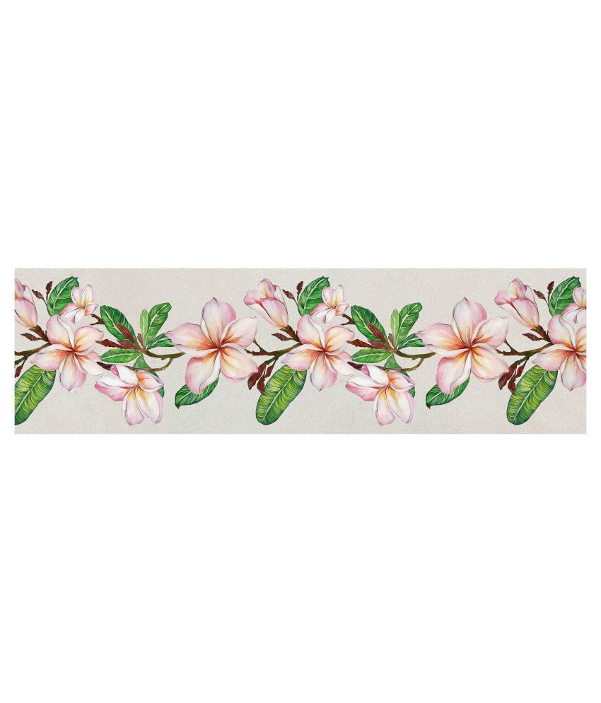     			WallDesign Artistic Lilly Flowers - 14 cm W x 153 cm L Floral Sticker ( 153 x 14 cms )