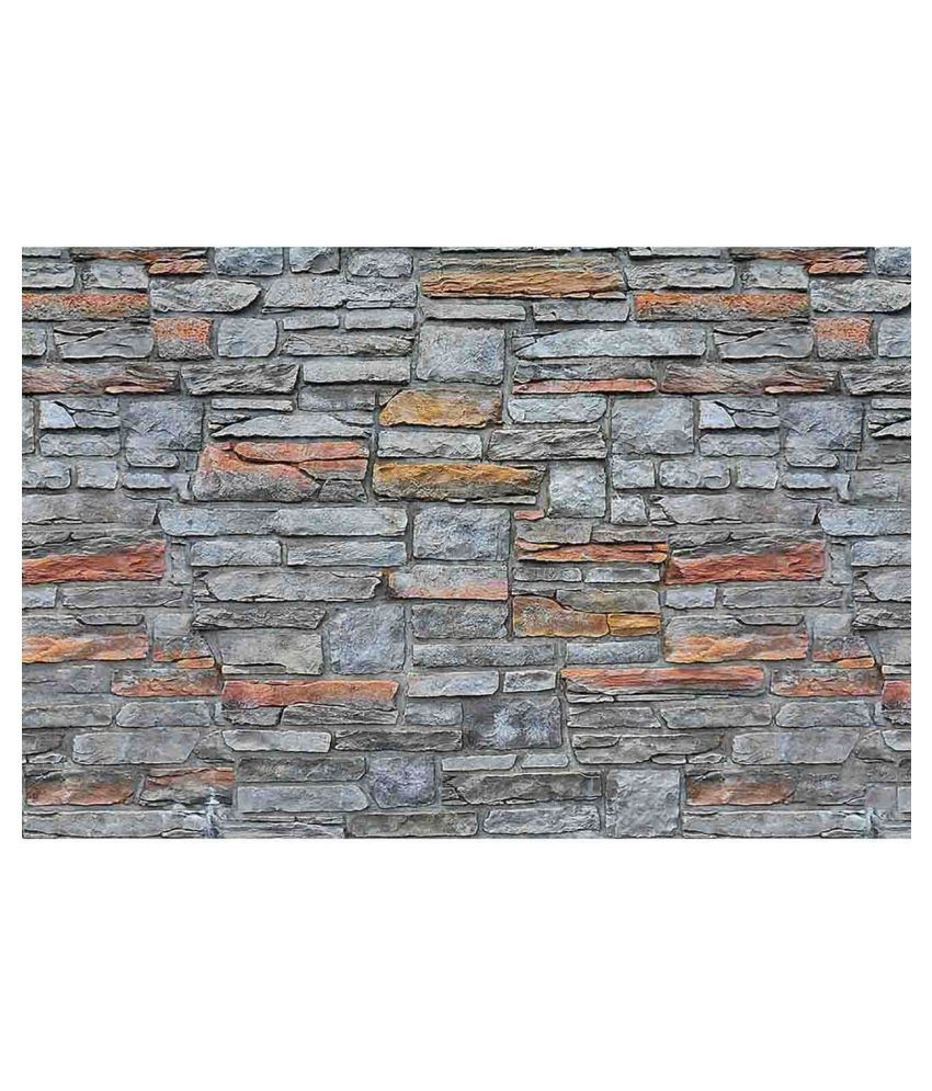     			WallDesign Natural Grey Stone Filled - 8 cm W x 305 cm L Nature Sticker ( 305 x 8 cms )