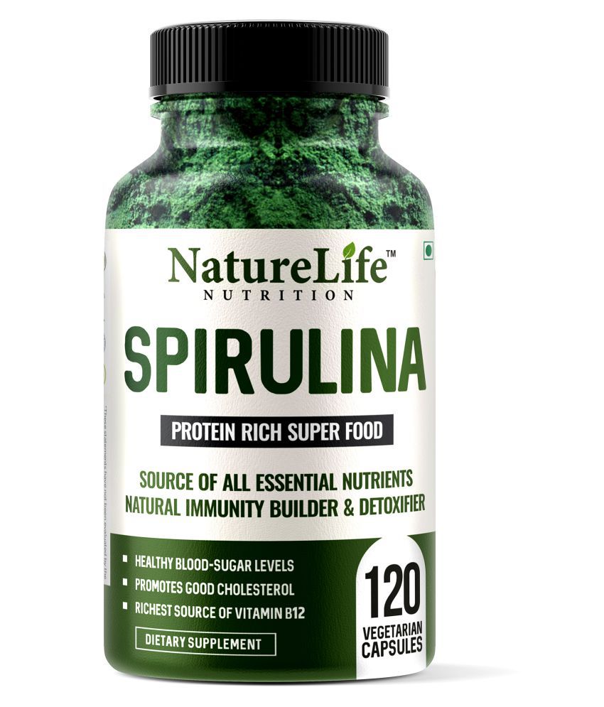 NatureLife Nutrition Spirulina 500mg 120 no.s Multivitamins Capsule