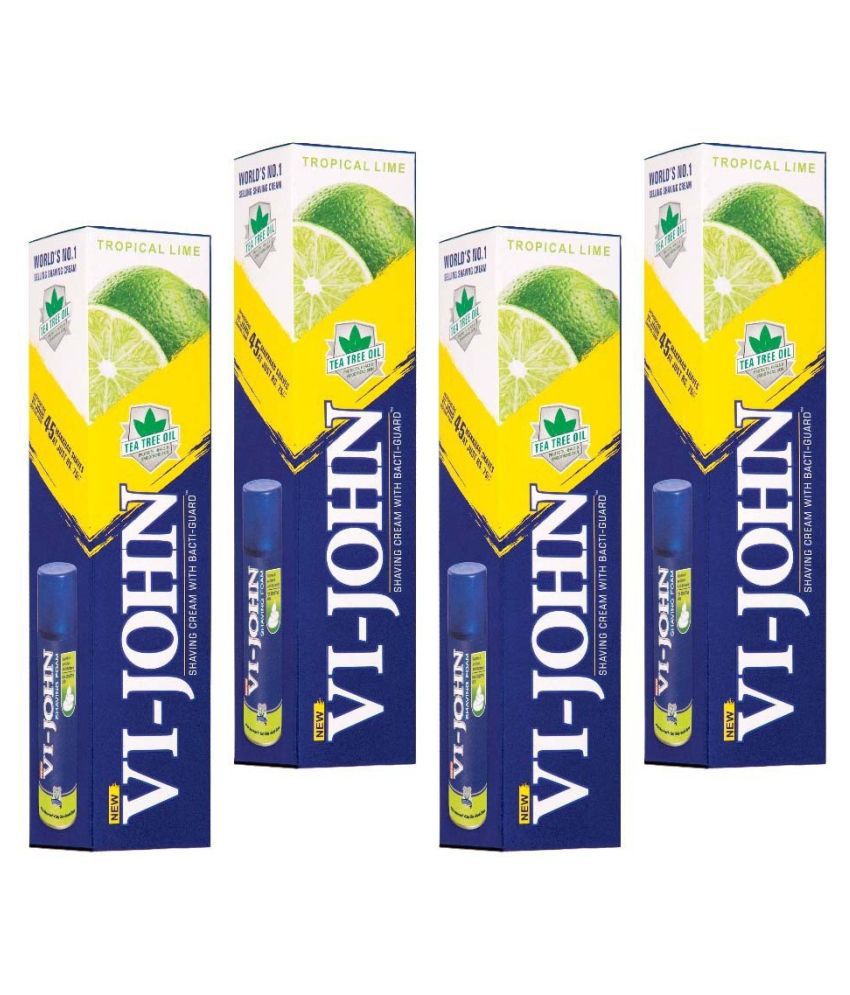     			VI-JOHN Shaving Cream Tropical Lime Pack of 8 (125 g)