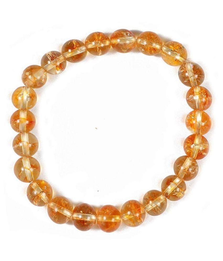     			8mm Citrine natural Agate Stone Bracelet