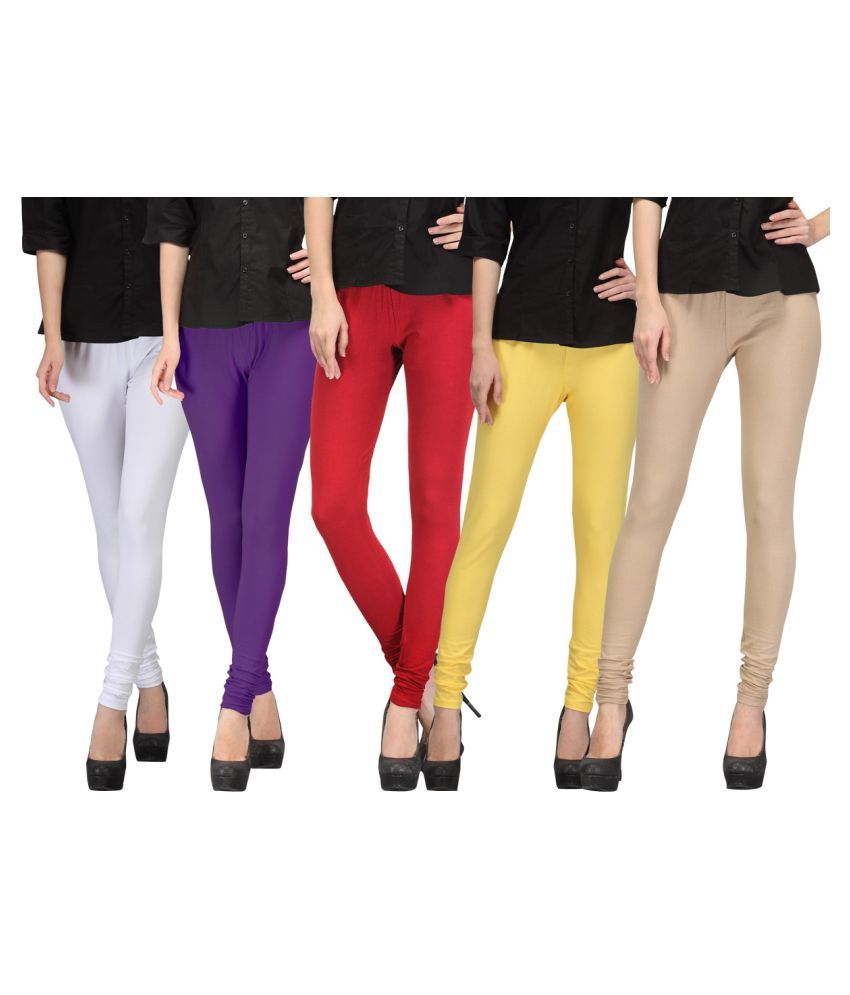     			FnMe Cotton Lycra Pack of 5 Leggings