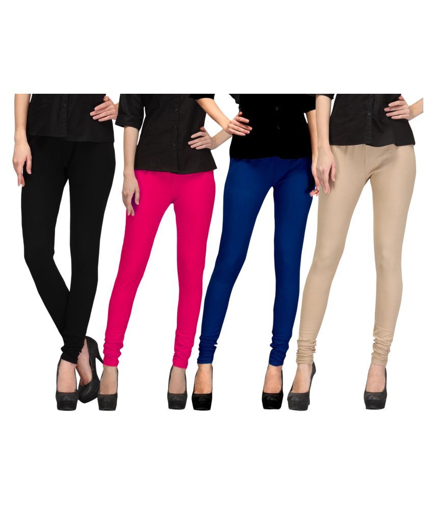     			FnMe Cotton Lycra Pack of 4 Leggings