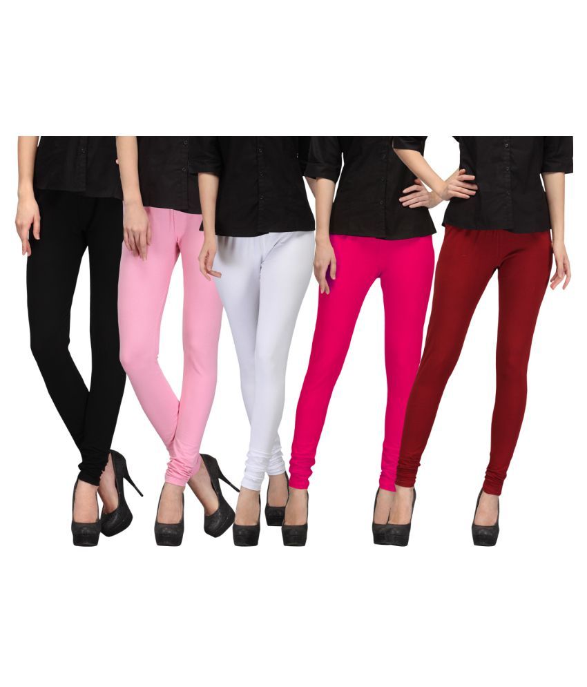     			FnMe Cotton Lycra Pack of 5 Leggings