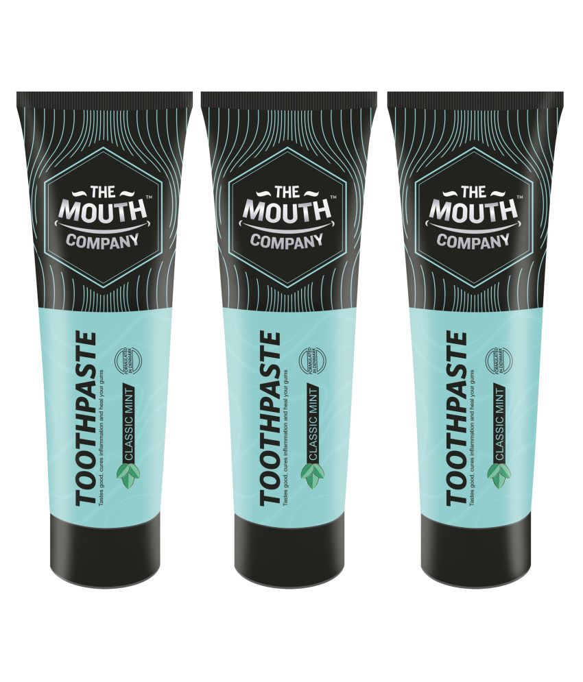     			The Mouth Company - Classic Mint Toothpaste 100 gm Pack of 3