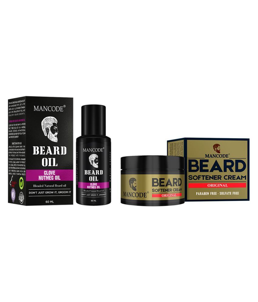 Mancode CLOVE & NUTMEG Oil 60ml BEARD SOFTENING CREAM ORIGINAL 50gm
