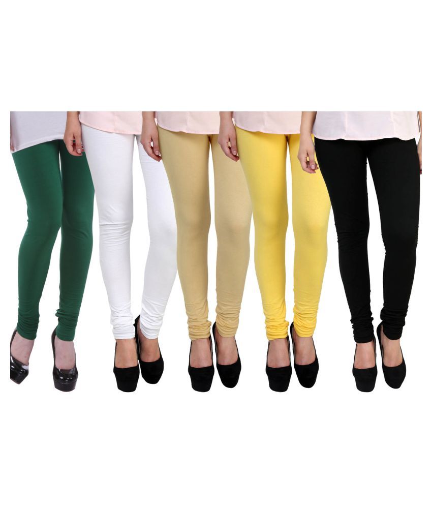     			FnMe Cotton Lycra Pack of 5 Leggings