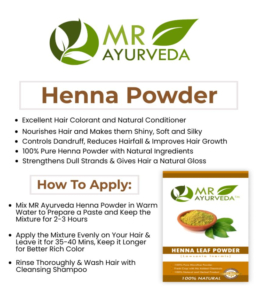 MR Ayurveda 100 Herbal Henna Powder Organic Henna 400 g Pack of 4 Buy