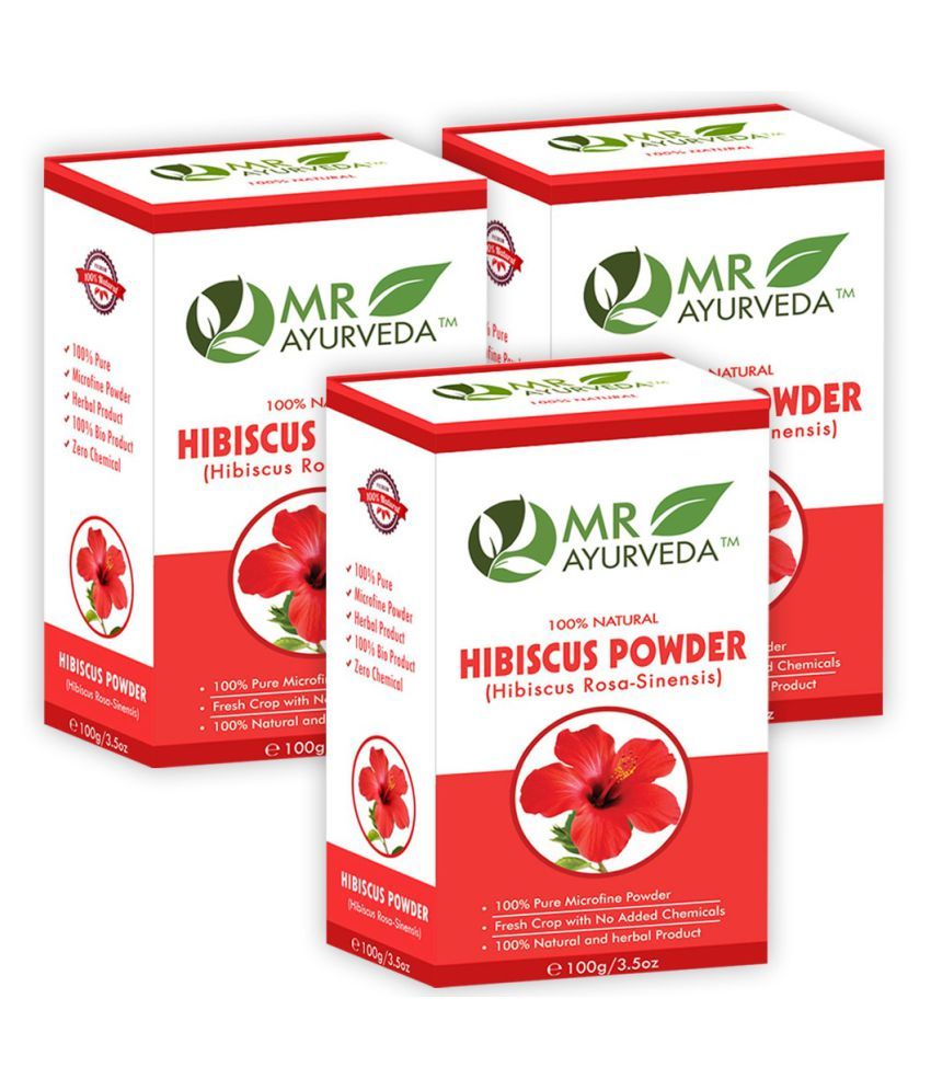     			MR Ayurveda 100% Herbal Hibiscus Powder for Skin Care & Hair Scalp Treatment 300 g Pack of 3