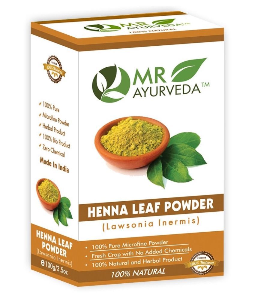 MR Ayurveda 100% Organic Henna Powder Natural Henna 100 g