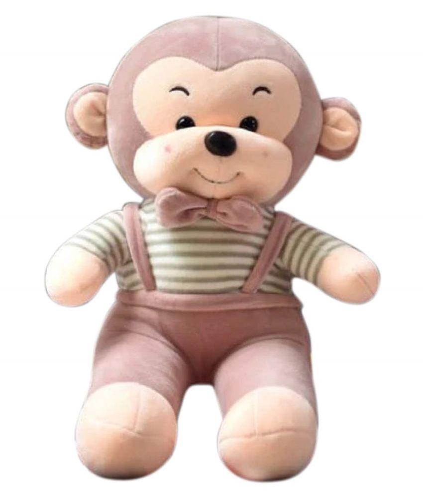     			Tickles Super Soft Monkey Stuffed Animal Toy for Kids Birthday Gifts  (Size: 32 cm Color: Pink)
