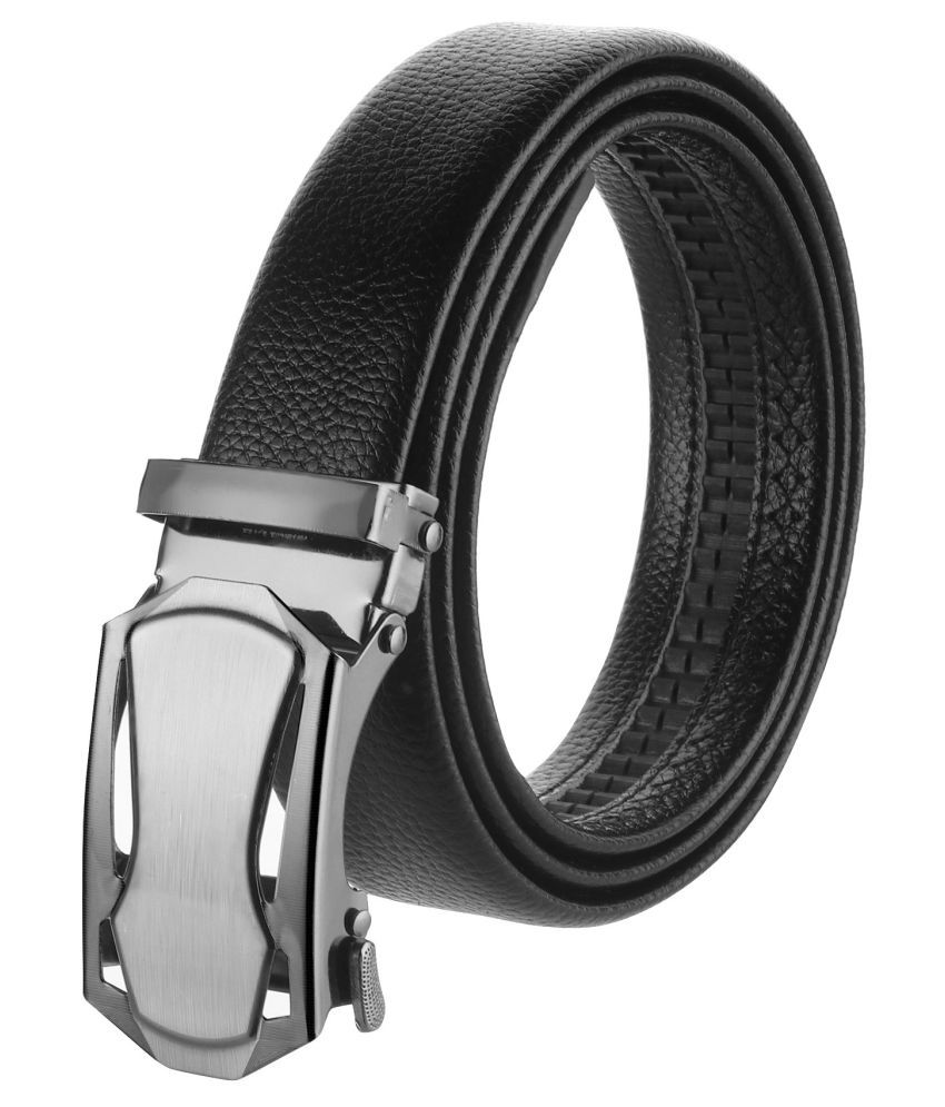     			Zoro Black Faux Leather Formal Belt