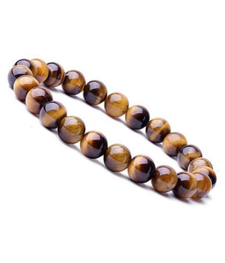     			8mm Brown Tiger eye Natural Agate Stone Bracelet