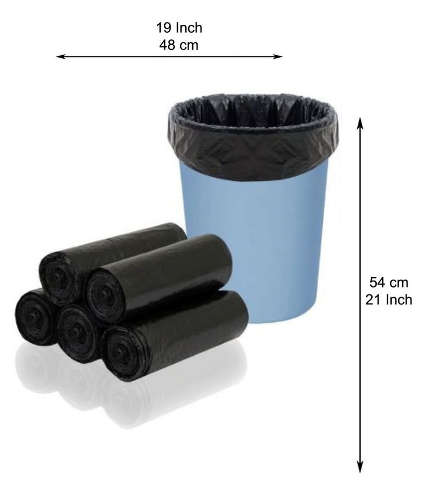 Dustbin Cover Trash Waste Disposal Garbage Bags Medium 19 x 21 Inches